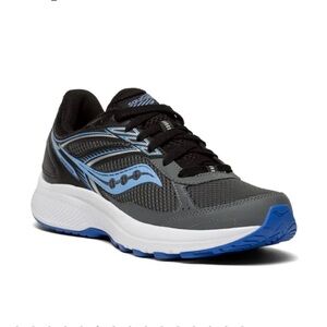 Saucony Men's Shoes in Charcoal and Sky Blue
